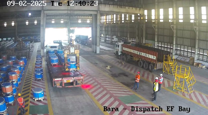 Loading & unloading safety at a steel plant